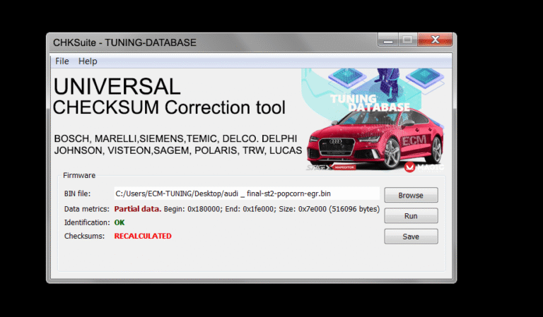 CHKSuite v1.2: Universal ECU Checksum Correction Tool for Tuners