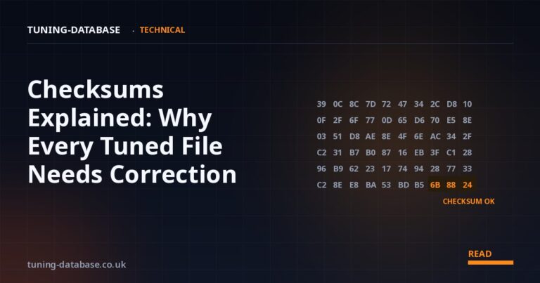 Checksums Explained: Why Every Tuned File Needs Correction
