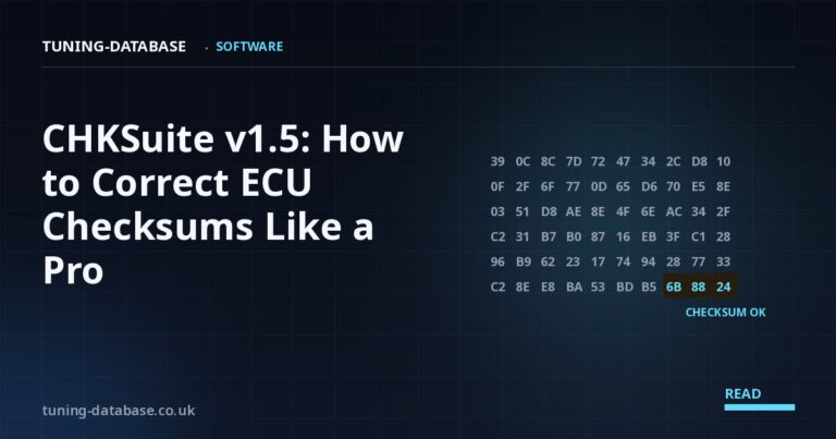 CHKSuite v1.5: How to Correct ECU Checksums Like a Pro