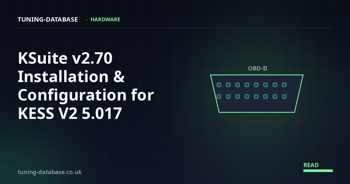 KSuite v2.70 Installation & Configuration for KESS V2 5.017 - TUNING ...