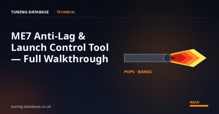 ME7 Anti-Lag & Launch Control Tool: Full Feature Walkthrough