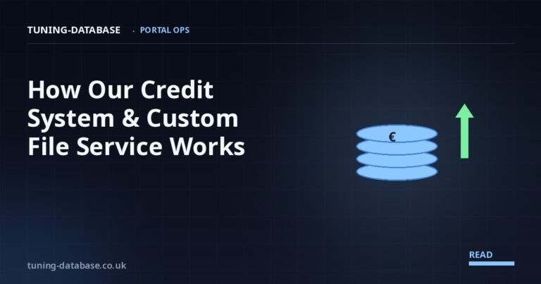 How Our Credit System & Custom File Service Works