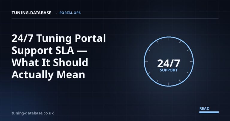 24/7 Tuning Portal Support SLA — What It Should Actually Mean